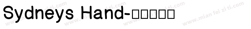 Sydneys Hand字体转换
